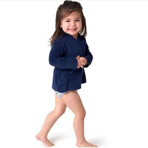 Gerber Baby Toddler Hooded Kangaroo Pocket Terry Cover Up Navy